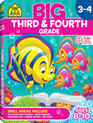 School Zone - Big Third & Fourth Grade Workbook - 320 Pages Ages
