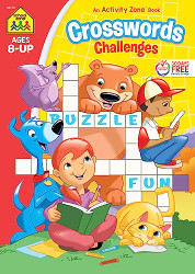 School Zone - Crosswords Challenges Workbook - 32 Pages Ages 8+ Word