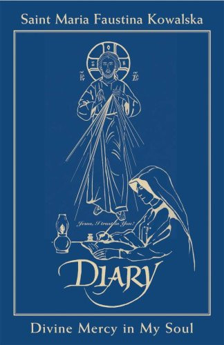 Diary of Saint Maria Faustina Kowalska - in Navy Blue Leather