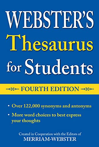 Webster's Thesaurus for Students Newest Edition