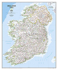 National Geographic Ireland Wall Map - Classic - Laminated