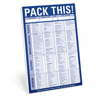 Knock Knock Pack This! Pad Packing List Notepad 6 x 9-inches
