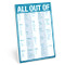 Knock Knock All Out Of Grocery List Note Pad 6 x 9-inches