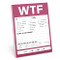 Knock Knock WTF Notes Nifty Note Checklist Memo Pad 50 Sheets