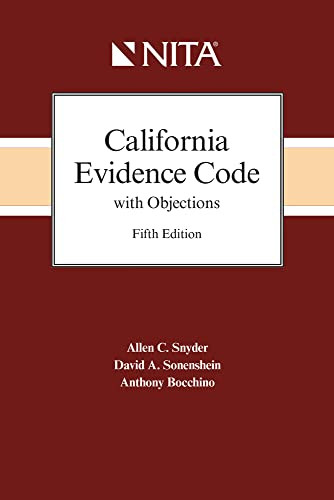 California Evidence Code with Objections (Nita)