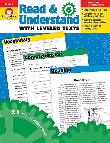 Evan-Moor Read and Understand with Leveled Texts Grade 6+ - Read