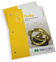 Math U See Delta Student Workbook and Test booklet