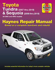 Toyota Tundra 2007 thru 2019 and Sequoia 2008 thru 2019 Haynes Repair