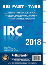 2018 International Residential Code (IRC) Fast Tabs
