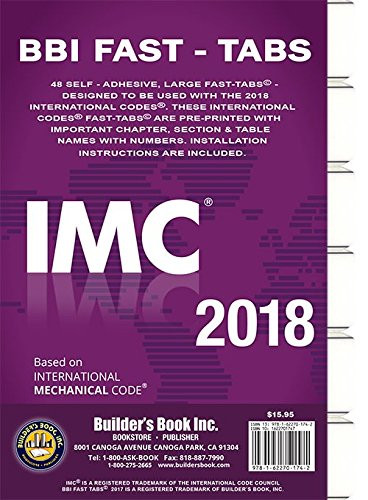 2018 International Mechanical Code (IMC) Fast Tabs