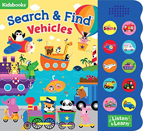 Search & Find: Vehicles Sound Book-With 10 Fun-to-Press Buttons a
