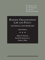 Business Organizations Law and Policy: Materials and Problems
