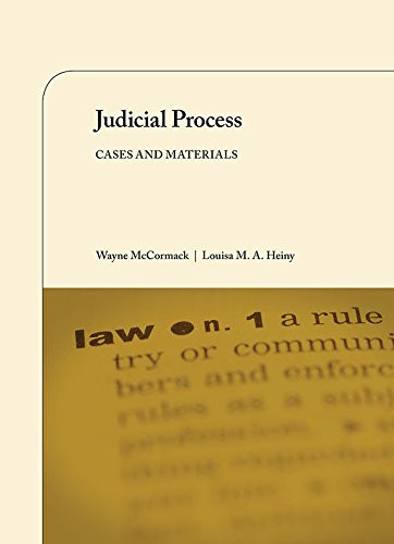Judicial Process: Cases and Materials