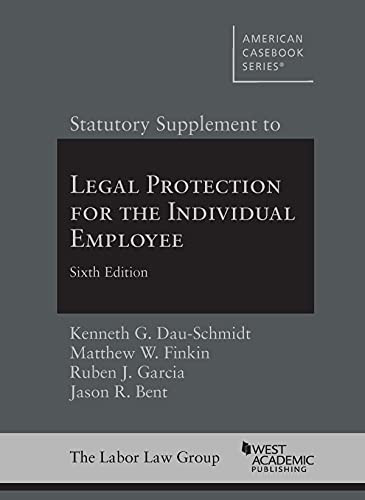 Statutory Supplement to Legal Protection for the Individual