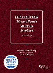Contract Law Selected Source Materials Annotated