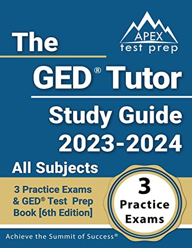 GED Tutor Study Guide 2023 - 2024 All Subjects