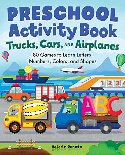 Preschool Activity Book Trucks Cars and Airplanes