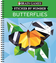 Brain Games - Sticker by Number: Butterflies