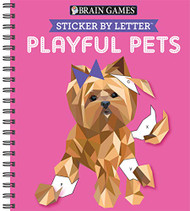Sticker by Letter: Playful Pets - Sticker Puzzles - Kids