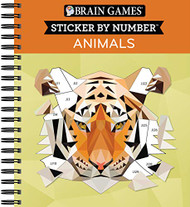Brain Games - Sticker by Number: Animals - 2 Books in 1 - 42 Images