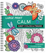 Large Print Easy Color & Frame - Calm