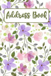 Address Book: Small Floral Address Book with Tabs for Women - Perfect