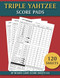 Triple Yahtzee Score Pads - 120 Sheets