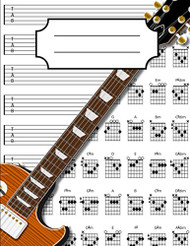 Guitar Tab Notebook: Blank Guitar Tablature Writing Paper with Chord
