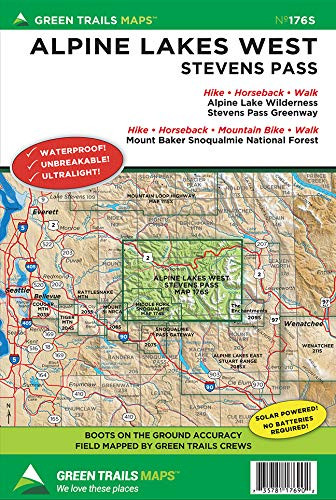 Alpine Lakes West Stevens Pass WA No. 176S (Green Trails Maps)