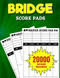 Bridge Score Pads: 888 Large Score Sheets for Scorekeeping - Bridge