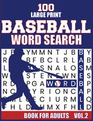 100 Large Print Baseball Word Search Book For Adults