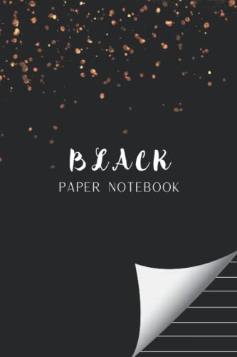Black Paper Notebook: Plain Ruled Journal with Softcover for Work -  Nakshathra