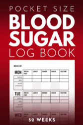 Pocket Size Blood Sugar Log Book