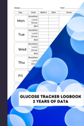 Glucose Tracker Logbook | 2-Year Blood Sugar Level Recording Book