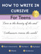 How to write in cursive for teens