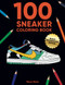 100 Sneaker Coloring Book Black Background Edition