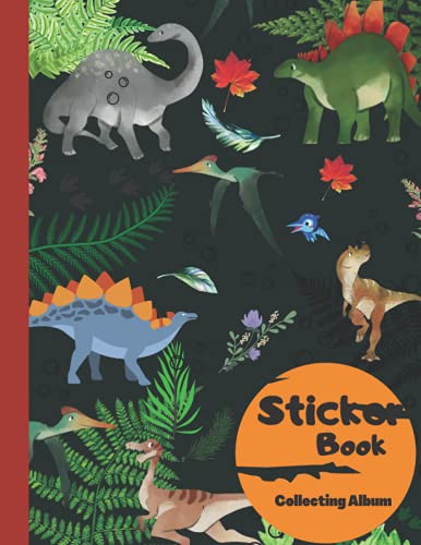 Sticker Book Collecting Album Dinosaur Theme by Fun Stickers
