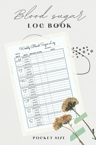 Blood Sugar Log Book Pocket Size