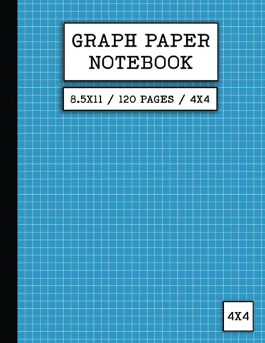 Graph Paper Notebook 8.5 x 11 / 120 Pages / 4x4