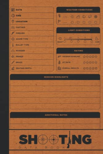 Shooting Data Book: Shooting Log Book With Target Diagrams - Shooting