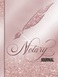 Notary Public Logbook | Rose Gold Notary Journal | Modern Notary Log