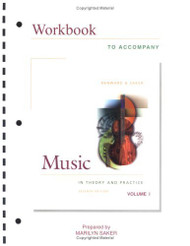 Workbook Music In Theory and Practice Volume 1 - Bruce Benward