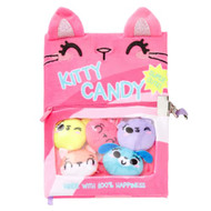 Claire's Diary With Lock For Girls | Kitty Candy Furry- Kids Journal