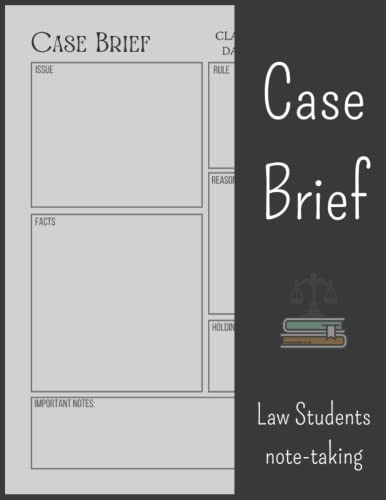 Case Brief Law student note-taking