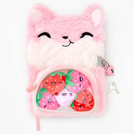 Claire's Hamster Candy Fuzzy Plush Lock Secret Diary Journal
