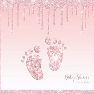 Baby Shower Guest Book: Pink Glittery Style