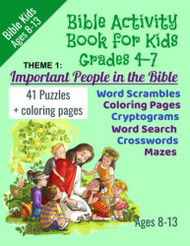 Bible Activity & Coloring Book for Kids Ages 8-13