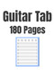 Guitar Tab Notebook: 180 Pages of Blank Guitar Tablature and Chord