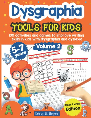 Dysgraphia: Workbook for kids. Fun activity book. Different