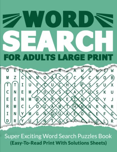 Word Search For Adults Large Print